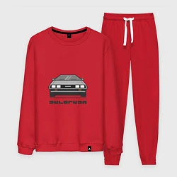 Костюм хлопковый мужской DeLorean, цвет: красный
