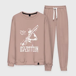 Костюм хлопковый мужской Led Zeppelin, цвет: пыльно-розовый