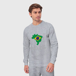 Костюм хлопковый мужской Brazil Country, цвет: меланж — фото 2