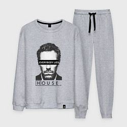 Костюм хлопковый мужской Everyboy Lies, цвет: меланж