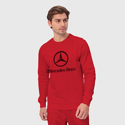 Костюм хлопковый мужской Logo Mercedes-Benz, цвет: красный — фото 2