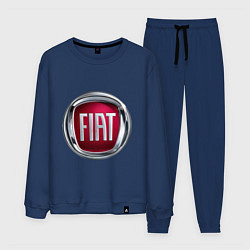 Костюм хлопковый мужской FIAT logo, цвет: тёмно-синий