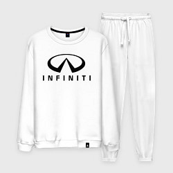 Костюм хлопковый мужской Infiniti logo, цвет: белый