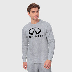 Костюм хлопковый мужской Infiniti logo, цвет: меланж — фото 2