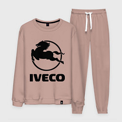 Костюм хлопковый мужской Iveco, цвет: пыльно-розовый