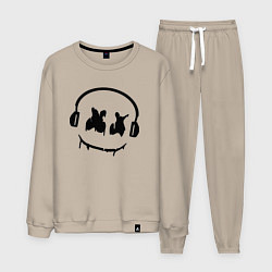 Костюм хлопковый мужской Marshmello Music, цвет: миндальный
