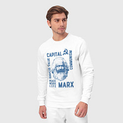 Костюм хлопковый мужской Marx: Capital, цвет: белый — фото 2