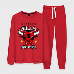 Костюм хлопковый мужской Chicago Bulls est. 1966, цвет: красный