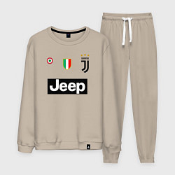 Костюм хлопковый мужской FC Juventus, цвет: миндальный