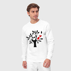 Костюм хлопковый мужской Дерево любви, цвет: белый — фото 2