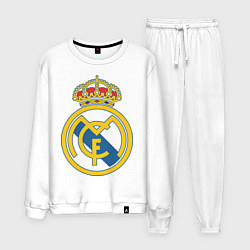 Костюм хлопковый мужской Real Madrid FC, цвет: белый