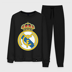 Костюм хлопковый мужской Real Madrid FC, цвет: черный