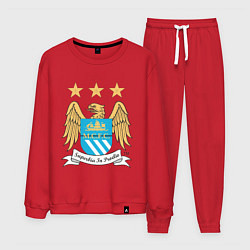 Костюм хлопковый мужской Manchester City FC, цвет: красный