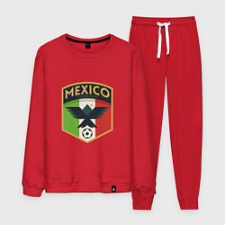 Костюм хлопковый мужской Mexico Football, цвет: красный