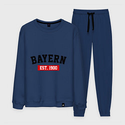 Костюм хлопковый мужской FC Bayern Est. 1900, цвет: тёмно-синий