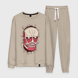 Костюм хлопковый мужской Colossal Titan, цвет: миндальный