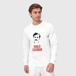 Костюм хлопковый мужской Pablo Escobar, цвет: белый — фото 2