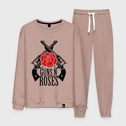 Костюм хлопковый мужской Guns n Roses: guns, цвет: пыльно-розовый