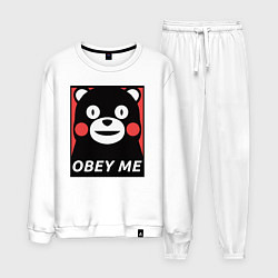 Костюм хлопковый мужской Kumamon: Obey Me, цвет: белый