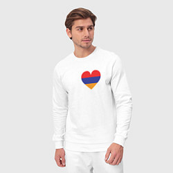 Костюм хлопковый мужской Love Armenia, цвет: белый — фото 2