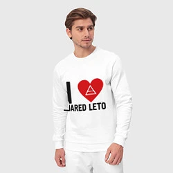 Костюм хлопковый мужской I love Jared Leto, цвет: белый — фото 2