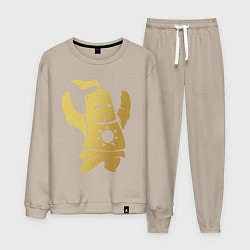 Костюм хлопковый мужской Praise the Sun!, цвет: миндальный