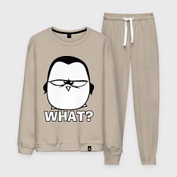 Костюм хлопковый мужской What?, цвет: миндальный