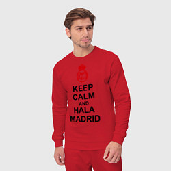 Костюм хлопковый мужской Keep Calm & Hala Madrid, цвет: красный — фото 2