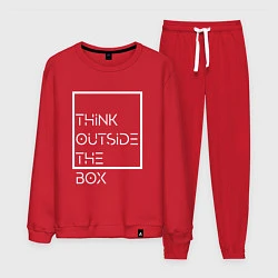 Костюм хлопковый мужской Think outside the box, цвет: красный