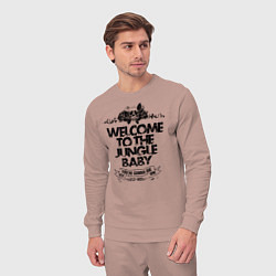 Костюм хлопковый мужской Welcome to the Jungle, цвет: пыльно-розовый — фото 2