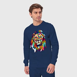 Костюм хлопковый мужской Lion Art, цвет: тёмно-синий — фото 2