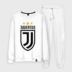 Костюм хлопковый мужской Ювентус, цвет: белый