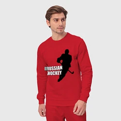Костюм хлопковый мужской Russian Red Hockey, цвет: красный — фото 2