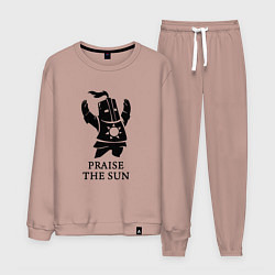 Костюм хлопковый мужской Praise the Sun, цвет: пыльно-розовый