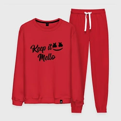 Костюм хлопковый мужской Keep it Mello, цвет: красный