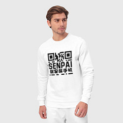 Костюм хлопковый мужской SENPAI QR, цвет: белый — фото 2