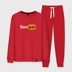 Костюм хлопковый мужской Senpai: Pornhub Style, цвет: красный