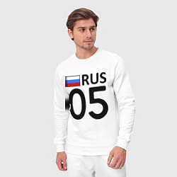 Костюм хлопковый мужской RUS 05, цвет: белый — фото 2