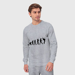 Костюм хлопковый мужской Эволюция рока, цвет: меланж — фото 2