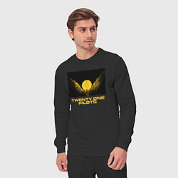 Костюм хлопковый мужской TWENTY ONE PILOTS TOP, цвет: черный — фото 2