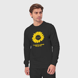Костюм хлопковый мужской 21 Pilots: Sunflower, цвет: черный — фото 2