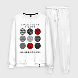 Костюм хлопковый мужской TOP: Blurryface, цвет: белый