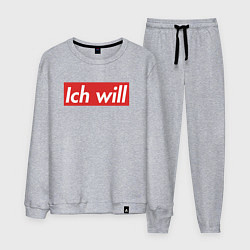 Костюм хлопковый мужской Ich will, цвет: меланж
