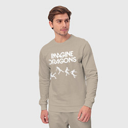 Костюм хлопковый мужской IMAGINE DRAGONS, цвет: миндальный — фото 2