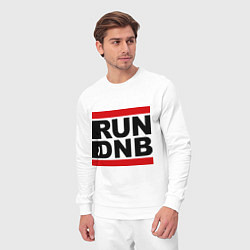 Костюм хлопковый мужской RUN DNB, цвет: белый — фото 2