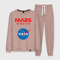 Костюм хлопковый мужской Nasa Mars mission, цвет: пыльно-розовый
