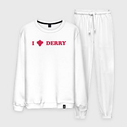 Костюм хлопковый мужской I love Derry, цвет: белый
