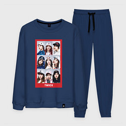 Костюм хлопковый мужской TWICE, цвет: тёмно-синий