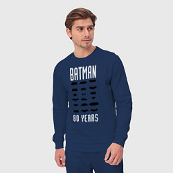 Костюм хлопковый мужской Batman Logos, цвет: тёмно-синий — фото 2