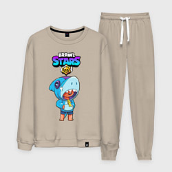 Костюм хлопковый мужской BRAWL STARS LEON SHARK, цвет: миндальный